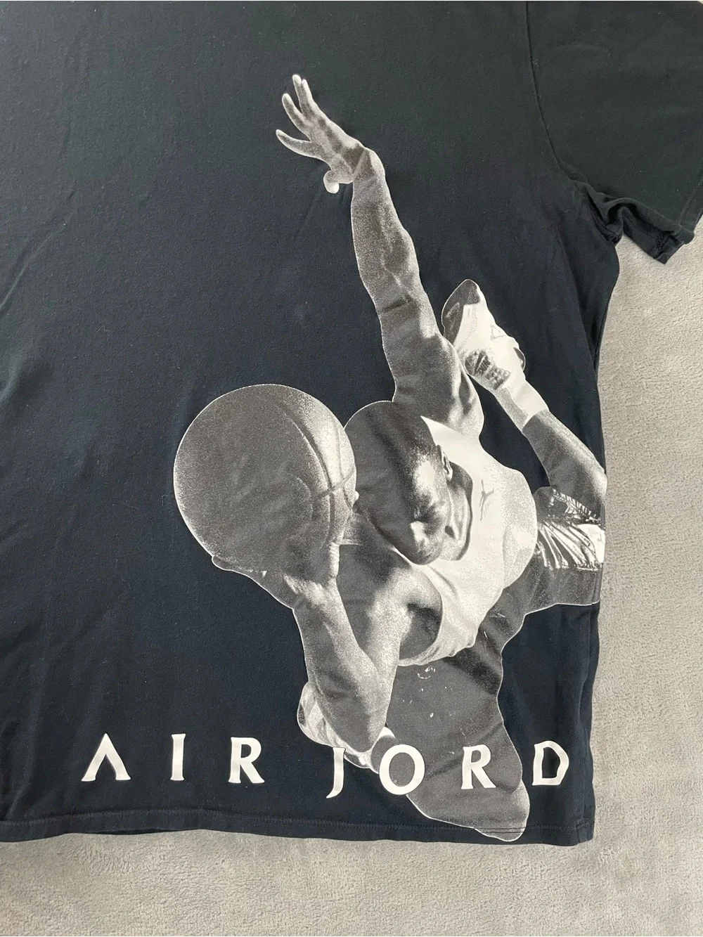 Nike Air Jordan Men's 3XL Black Short Sleeve T Shirt 801062-010 100% Cotton